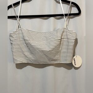 Staud

Federico Striped Stretch-Cotton Sleeveless Crop Top Size M NWT